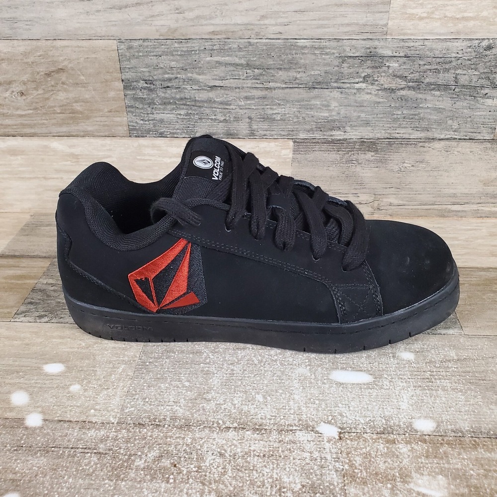 Volcom Skate Inspired Work Shoe Mens‎ Sz 8 Black Composite Toe Sneaker